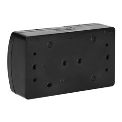 GNIAZDO PODWÓJNE 2X2P+Z AQUATIC, IP44, CZARNE ORNO GNIAZDO PODWÓJNE 2X2P+Z AQUATIC, IP44, CZARNE ORNO