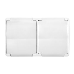 GNIAZDO PODWÓJNE 2X2P+Z AQUATIC, IP44, BIAŁE ORNO GNIAZDO PODWÓJNE 2X2P+Z AQUATIC, IP44, BIAŁE ORNO