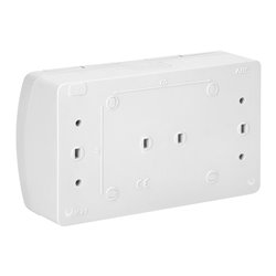 GNIAZDO PODWÓJNE 2X2P+Z AQUATIC, IP44, BIAŁE ORNO GNIAZDO PODWÓJNE 2X2P+Z AQUATIC, IP44, BIAŁE ORNO