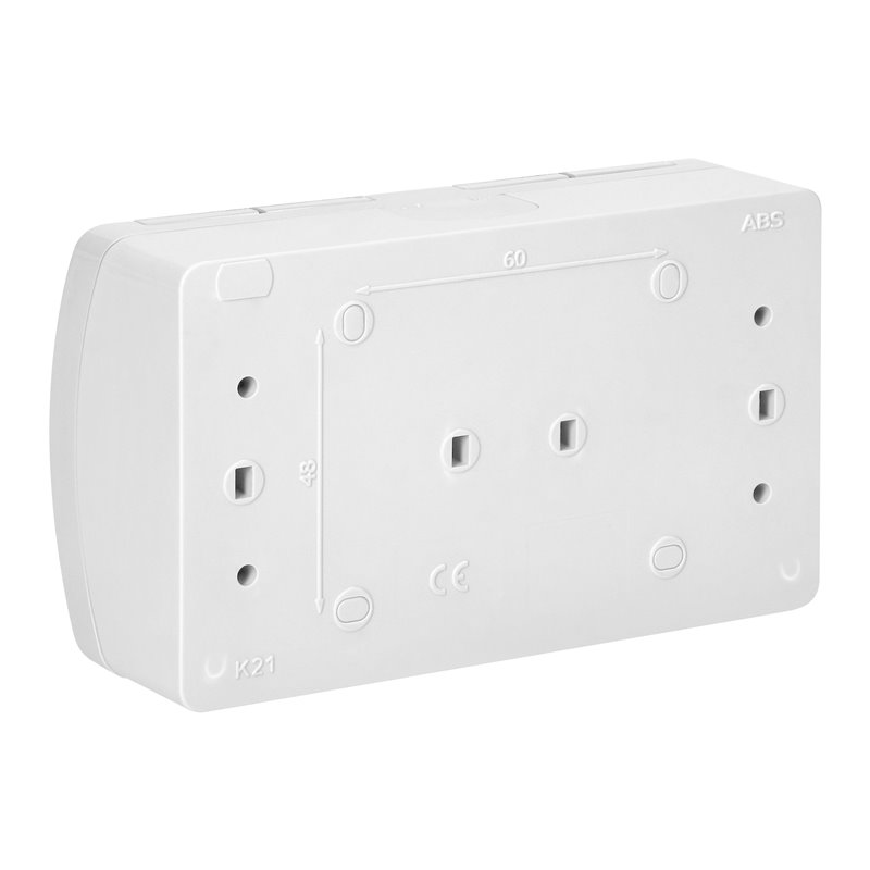 GNIAZDO PODWÓJNE 2X2P+Z AQUATIC, IP44, BIAŁE ORNO GNIAZDO PODWÓJNE 2X2P+Z AQUATIC, IP44, BIAŁE ORNO