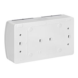 GNIAZDO PODWÓJNE 2X2P+Z AQUATIC, IP44, BIAŁE DYMIONE ORNO GNIAZDO PODWÓJNE 2X2P+Z AQUATIC, IP44, BIAŁE DYMIONE ORNO