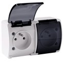 GNIAZDO PODWÓJNE 2X2P+Z AQUATIC, IP44, BIAŁE DYMIONE, 10 SZT. ORNO GNIAZDO PODWÓJNE 2X2P+Z AQUATIC, IP44, BIAŁE DYMIONE, 10 SZT. ORNO