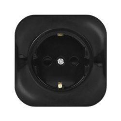 GNIAZDO POJEDYNCZE TODO 2P+Z SCHUKO IP20, CZARNY ORNO GNIAZDO POJEDYNCZE TODO 2P+Z SCHUKO IP20, CZARNY ORNO