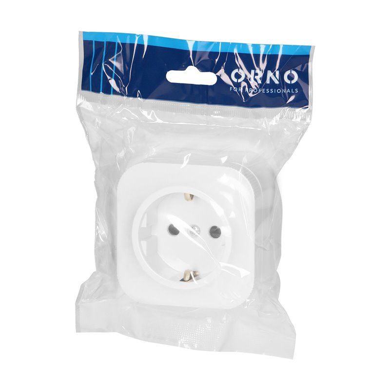 GNIAZDO POJEDYNCZE TODO 2P+Z SCHUKO IP20, BIAŁY,10 SZT. ORNO GNIAZDO POJEDYNCZE TODO 2P+Z SCHUKO IP20, BIAŁY,10 SZT. ORNO