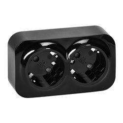 TODO GNIAZDO PODWÓJNE 2X2P+Z, 16A/230VAC, IP20,SCHUKO,CZARNE10 SZTUK ORNO TODO GNIAZDO PODWÓJNE 2X2P+Z, 16A/230VAC, IP20,SCHUKO,CZARNE10 SZTUK ORNO