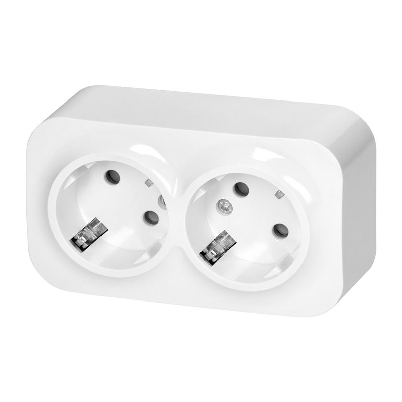 TODO GNIAZDO PODWÓJNE 2X2P+Z, 16A/230VAC, IP20,SCHUKO,BIAŁE ORNO TODO GNIAZDO PODWÓJNE 2X2P+Z, 16A/230VAC, IP20,SCHUKO,BIAŁE ORNO