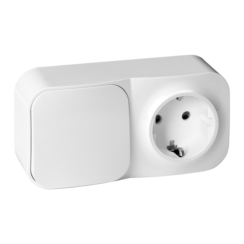ŁĄCZNIK N/T JEDNOBIEGUNOWY + GNIAZDO POJEDYNCZE TODO, IP20, 2P+Z, SCHUKO, BIAŁY ORNO ŁĄCZNIK N/T JEDNOBIEGUNOWY + GNIAZDO POJEDYNCZE TODO, IP20, 2P+Z, SCHUKO, BIAŁY ORNO
