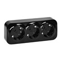 GNIAZDO POTRÓJNE TODO 2P+Z SCHUKO IP20, 16A, 230V AC, CZARNY ORNO GNIAZDO POTRÓJNE TODO 2P+Z SCHUKO IP20, 16A, 230V AC, CZARNY ORNO