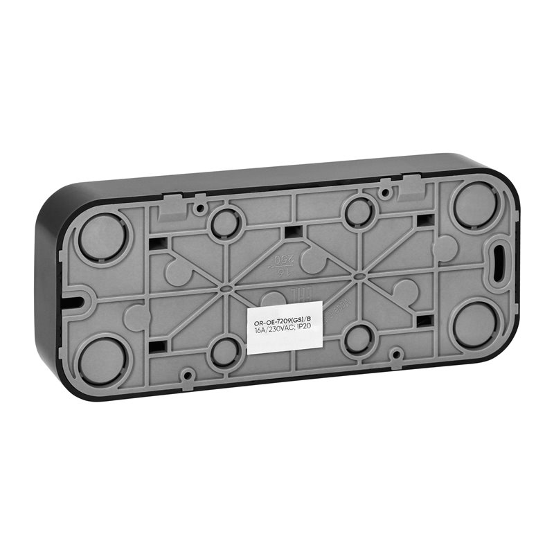 GNIAZDO POTRÓJNE TODO 2P+Z SCHUKO IP20, 16A, 230V AC, CZARNY ORNO GNIAZDO POTRÓJNE TODO 2P+Z SCHUKO IP20, 16A, 230V AC, CZARNY ORNO
