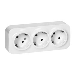 GNIAZDO POTRÓJNE TODO 2P+Z SCHUKO IP20, 16A, 230V AC, BIAŁY, 10 SZTUK ORNO GNIAZDO POTRÓJNE TODO 2P+Z SCHUKO IP20, 16A, 230V AC, BIAŁY, 10 SZTUK ORNO