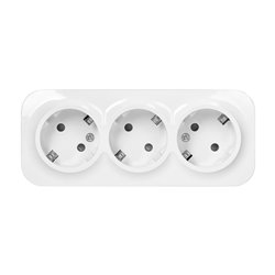 GNIAZDO POTRÓJNE TODO 2P+Z SCHUKO IP20, 16A, 230V AC, BIAŁY, 10 SZTUK ORNO GNIAZDO POTRÓJNE TODO 2P+Z SCHUKO IP20, 16A, 230V AC, BIAŁY, 10 SZTUK ORNO
