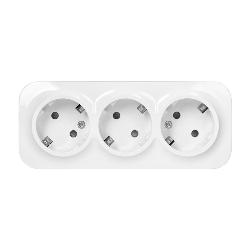 GNIAZDO POTRÓJNE TODO 2P+Z SCHUKO IP20, 16A, 230V AC, BIAŁY, 10 SZTUK ORNO GNIAZDO POTRÓJNE TODO 2P+Z SCHUKO IP20, 16A, 230V AC, BIAŁY, 10 SZTUK ORNO