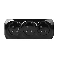 GNIAZDO POTRÓJNE TODO 2P+Z IP20, 16A, 230V AC, CZARNY, 10 SZTUK ORNO GNIAZDO POTRÓJNE TODO 2P+Z IP20, 16A, 230V AC, CZARNY, 10 SZTUK ORNO