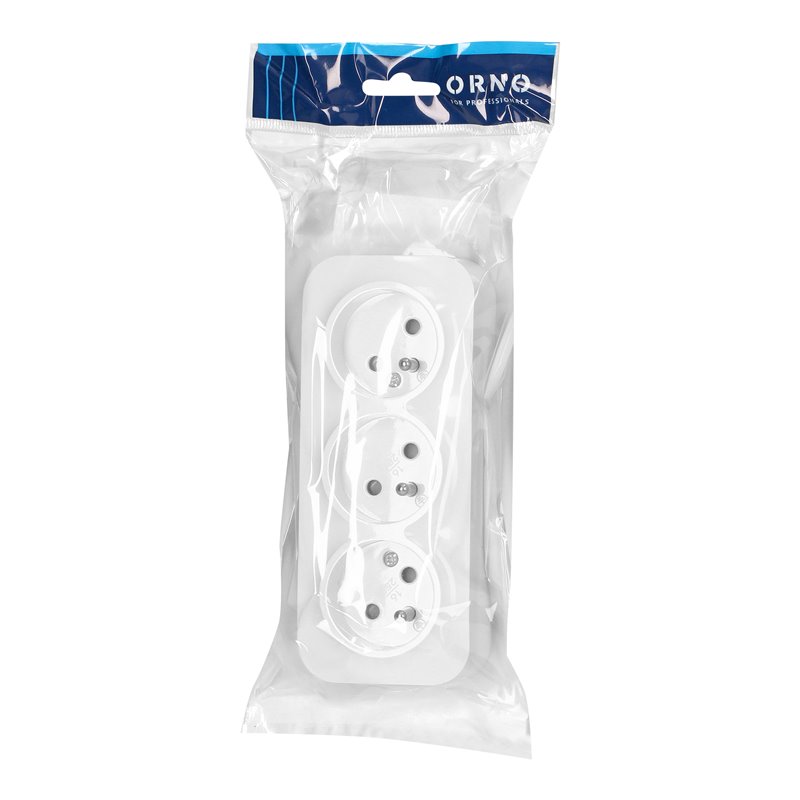 GNIAZDO POTRÓJNE TODO 2P+Z IP20, 16A, 230V AC, BIAŁY ORNO GNIAZDO POTRÓJNE TODO 2P+Z IP20, 16A, 230V AC, BIAŁY ORNO