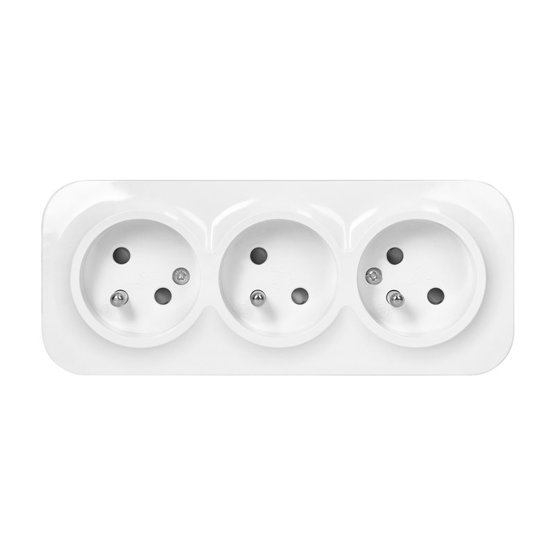 GNIAZDO POTRÓJNE TODO 2P+Z IP20, 16A, 230V AC, BIAŁY, 10 SZTUK ORNO GNIAZDO POTRÓJNE TODO 2P+Z IP20, 16A, 230V AC, BIAŁY, 10 SZTUK ORNO