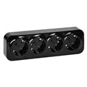 GNIAZDO POCZWÓRNE TODO 2P+Z SCHUKO IP20, 16A, 230V AC, CZARNY ORNO GNIAZDO POCZWÓRNE TODO 2P+Z SCHUKO IP20, 16A, 230V AC, CZARNY ORNO