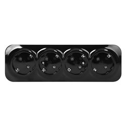 GNIAZDO POCZWÓRNE TODO 2P+Z SCHUKO IP20, 16A, 230V AC, CZARNY ORNO GNIAZDO POCZWÓRNE TODO 2P+Z SCHUKO IP20, 16A, 230V AC, CZARNY ORNO