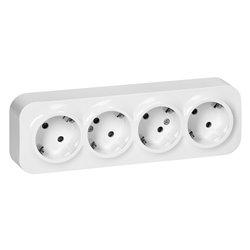GNIAZDO POCZWÓRNE TODO 2P+Z SCHUKO IP20, 16A, 230V AC, BIAŁY, 8 SZTUK ORNO GNIAZDO POCZWÓRNE TODO 2P+Z SCHUKO IP20, 16A, 230V AC, BIAŁY, 8 SZTUK ORNO