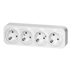 GNIAZDO POCZWÓRNE TODO 2P+Z SCHUKO IP20, 16A, 230V AC, BIAŁY, 8 SZTUK ORNO GNIAZDO POCZWÓRNE TODO 2P+Z SCHUKO IP20, 16A, 230V AC, BIAŁY, 8 SZTUK ORNO