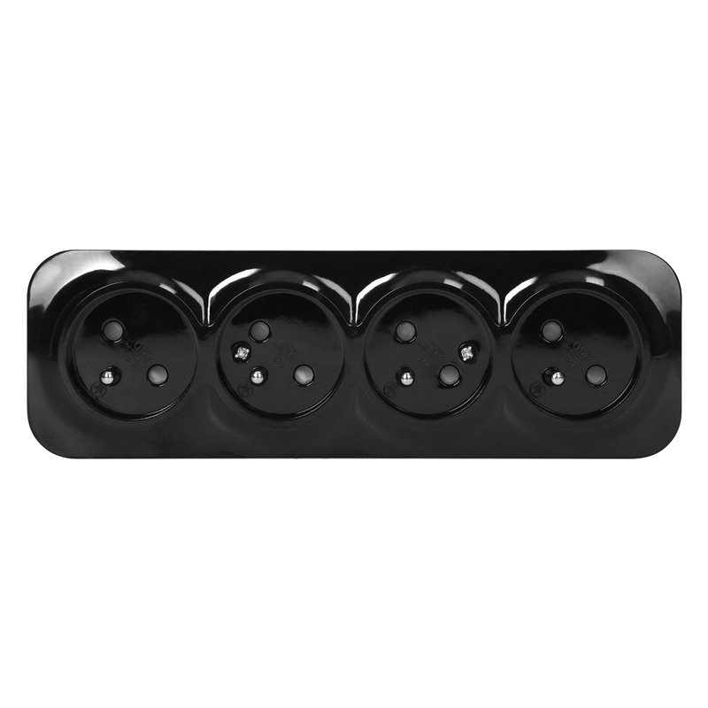 GNIAZDO POCZWÓRNE TODO 2P+Z IP20, 16A, 230V AC, CZARNY ORNO GNIAZDO POCZWÓRNE TODO 2P+Z IP20, 16A, 230V AC, CZARNY ORNO