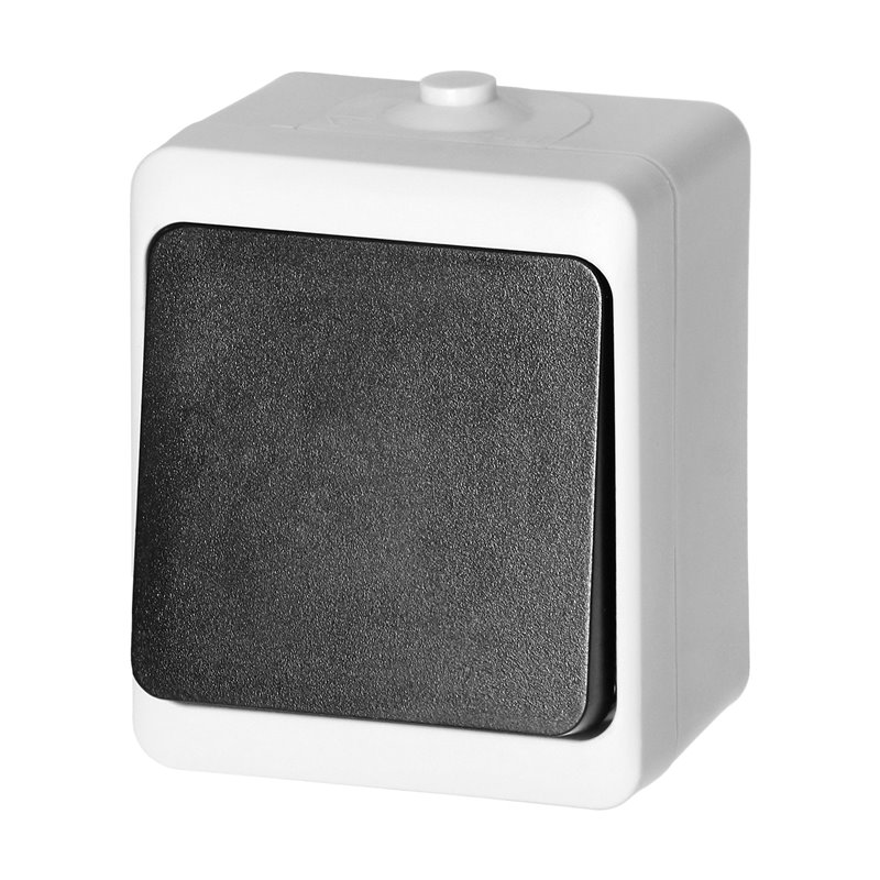 ŁĄCZNIK JEDNOBIEGUNOWY AQUATIC MINI IP54 BIAŁO-CZARNY ORNO ŁĄCZNIK JEDNOBIEGUNOWY AQUATIC MINI IP54 BIAŁO-CZARNY ORNO