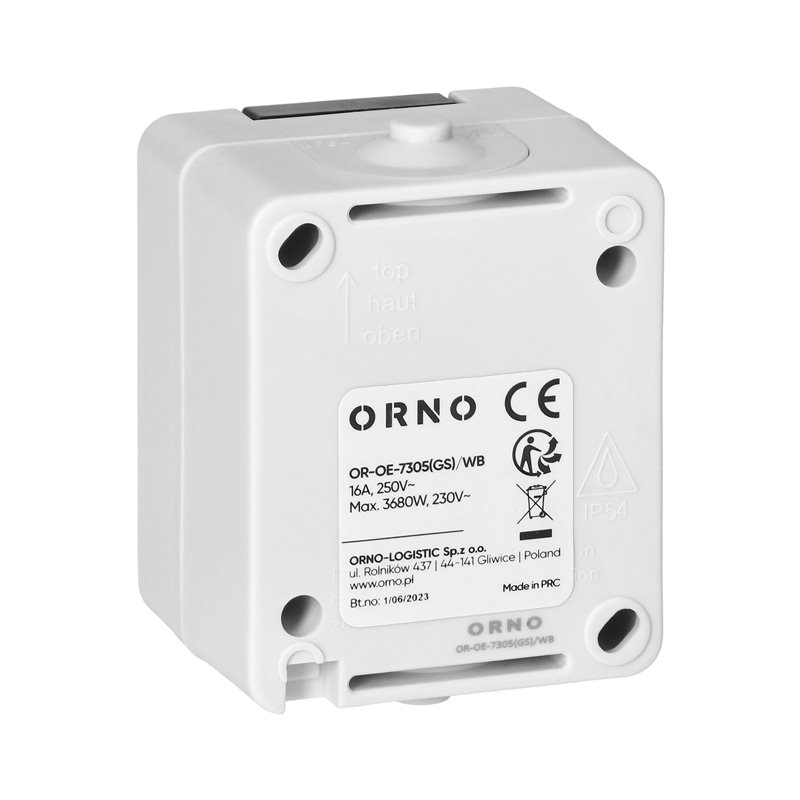 GNIAZDO POJEDYŃCZE 2P+Z SCHUKO AQUATIC MINI IP 54 BIAŁO-CZARNE ORNO GNIAZDO POJEDYŃCZE 2P+Z SCHUKO AQUATIC MINI IP 54 BIAŁO-CZARNE ORNO