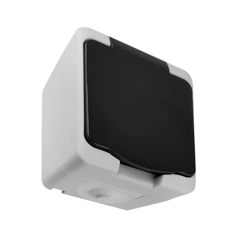GNIAZDO POJEDYNCZE 2P+Z SCHUKO AQUATIC MINI IP 54 BIAŁO-CZARNE, 10 SZTUK ORNO GNIAZDO POJEDYNCZE 2P+Z SCHUKO AQUATIC MINI IP 54 BIAŁO-CZARNE, 10 SZTUK ORNO
