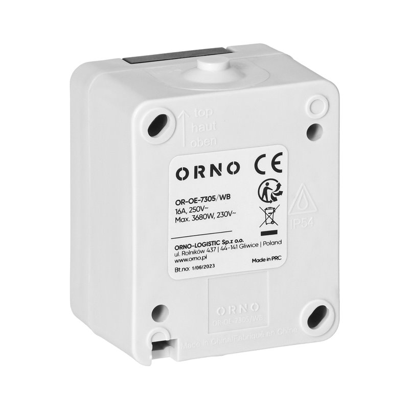 GNIAZDO POJEDYŃCZE 2P+Z AQUATIC MINI IP 54 BIAŁO-CZARNE ORNO GNIAZDO POJEDYŃCZE 2P+Z AQUATIC MINI IP 54 BIAŁO-CZARNE ORNO