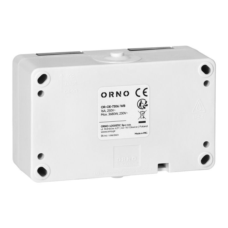 GNIAZDO PODWÓJNE 2X2P+Z AQUATIC MINI IP 54 BIAŁO-CZARNE ORNO GNIAZDO PODWÓJNE 2X2P+Z AQUATIC MINI IP 54 BIAŁO-CZARNE ORNO