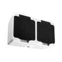 GNIAZDO PODWÓJNE 2X2P+Z AQUATIC MINI IP 54 BIAŁO-CZARNE, 5 SZTUK ORNO GNIAZDO PODWÓJNE 2X2P+Z AQUATIC MINI IP 54 BIAŁO-CZARNE, 5 SZTUK ORNO