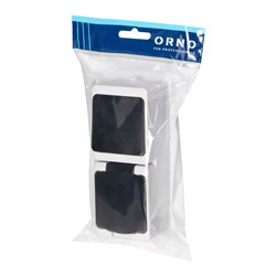 ŁĄCZNIK JEDNOBIEGUNOWY + GNIAZDO 2P+Z AQUATIC MINI IP 54 BIAŁO-CZARNE ORNO ŁĄCZNIK JEDNOBIEGUNOWY + GNIAZDO 2P+Z AQUATIC MINI IP 54 BIAŁO-CZARNE ORNO
