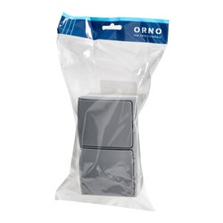 GNIAZDO PODWÓJNE 2X2P+Z AQUATIC PRO IP 55 SZARO-GRAFITOWE ORNO GNIAZDO PODWÓJNE 2X2P+Z AQUATIC PRO IP 55 SZARO-GRAFITOWE ORNO