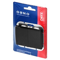 ŁĄCZNIK P/T ŚWIECZNIKOWY ONYX, 10A, 250V, WP-2O, CZARNY ORNO ŁĄCZNIK P/T ŚWIECZNIKOWY ONYX, 10A, 250V, WP-2O, CZARNY ORNO