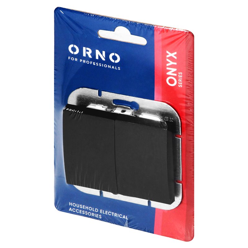 ŁĄCZNIK P/T ŚWIECZNIKOWY ONYX, 10A, 250V, WP-2O, CZARNY ORNO ŁĄCZNIK P/T ŚWIECZNIKOWY ONYX, 10A, 250V, WP-2O, CZARNY ORNO