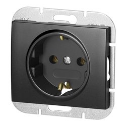 GNIAZDO POJEDYNCZE P/T 2P+Z SCHUKO ONYX, 16A, 250V, PT-17O, CZARNY ORNO GNIAZDO POJEDYNCZE P/T 2P+Z SCHUKO ONYX, 16A, 250V, PT-17O, CZARNY ORNO