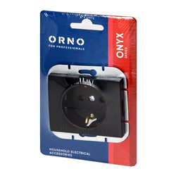 GNIAZDO POJEDYNCZE P/T 2P+Z SCHUKO ONYX, 16A, 250V, PT-17O, CZARNY ORNO GNIAZDO POJEDYNCZE P/T 2P+Z SCHUKO ONYX, 16A, 250V, PT-17O, CZARNY ORNO