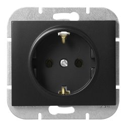 GNIAZDO POJEDYNCZE P/T 2P+Z SCHUKO ONYX, 16A, 250V, PT-17O, CZARNY ORNO GNIAZDO POJEDYNCZE P/T 2P+Z SCHUKO ONYX, 16A, 250V, PT-17O, CZARNY ORNO