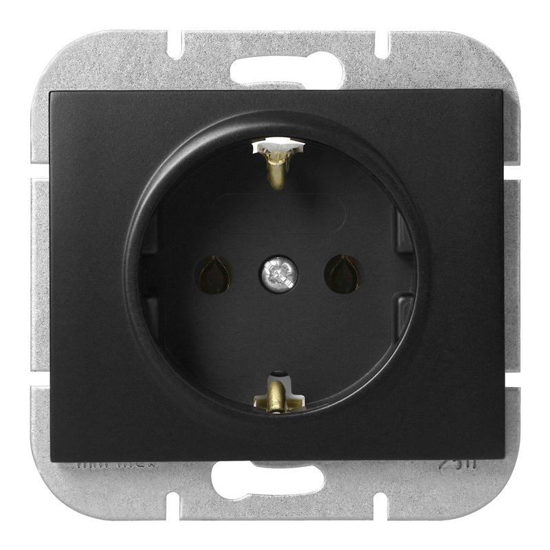 GNIAZDO POJEDYNCZE P/T 2P+Z SCHUKO ONYX, 16A, 250V, PT-17O, CZARNY ORNO GNIAZDO POJEDYNCZE P/T 2P+Z SCHUKO ONYX, 16A, 250V, PT-17O, CZARNY ORNO