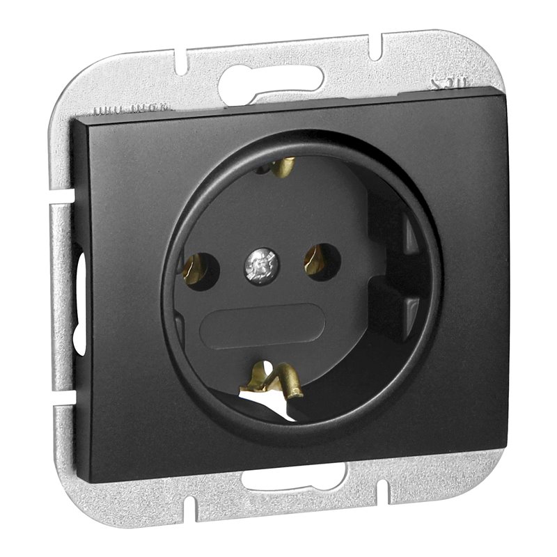 GNIAZDO POJEDYNCZE P/T 2P+Z SCHUKO ONYX, 16A, 250V, PT-17O, CZARNY ORNO GNIAZDO POJEDYNCZE P/T 2P+Z SCHUKO ONYX, 16A, 250V, PT-17O, CZARNY ORNO