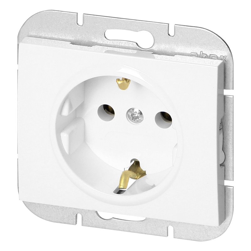 GNIAZDO POJEDYNCZE P/T 2P+Z SCHUKO ONYX, 16A, 250V, PT-17O, BIAŁY ORNO