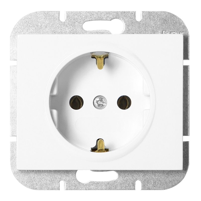 GNIAZDO POJEDYNCZE P/T 2P+Z SCHUKO ONYX, 16A, 250V, PT-17O, BIAŁY ORNO GNIAZDO POJEDYNCZE P/T 2P+Z SCHUKO ONYX, 16A, 250V, PT-17O, BIAŁY ORNO