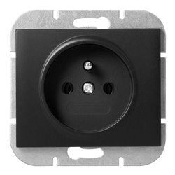 GNIAZDO POJEDYNCZE P/T 2P+Z ONYX, 16A, 250V, PT-16O, CZARNY ORNO GNIAZDO POJEDYNCZE P/T 2P+Z ONYX, 16A, 250V, PT-16O, CZARNY ORNO