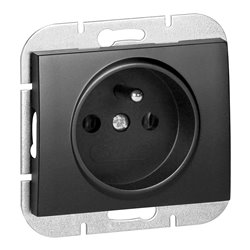 GNIAZDO POJEDYNCZE P/T 2P+Z ONYX, 16A, 250V, PT-16O, CZARNY ORNO GNIAZDO POJEDYNCZE P/T 2P+Z ONYX, 16A, 250V, PT-16O, CZARNY ORNO