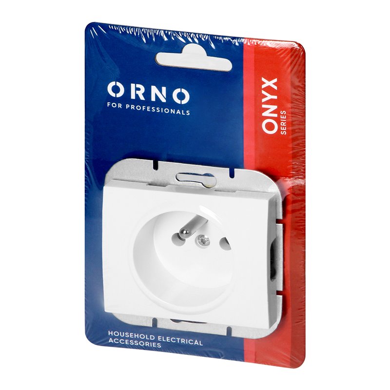 GNIAZDO POJEDYNCZE P/T 2P+Z ONYX, 16A, 250V, PT-16O, BIAŁY ORNO GNIAZDO POJEDYNCZE P/T 2P+Z ONYX, 16A, 250V, PT-16O, BIAŁY ORNO