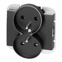 GNIAZDO PODWÓJNE P/T 2X2P+Z ONYX, 16A, 250V, PT-6OR, CZARNY ORNO GNIAZDO PODWÓJNE P/T 2X2P+Z ONYX, 16A, 250V, PT-6OR, CZARNY ORNO