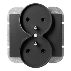 GNIAZDO PODWÓJNE P/T 2X2P+Z ONYX, 16A, 250V, PT-6OR, CZARNY ORNO GNIAZDO PODWÓJNE P/T 2X2P+Z ONYX, 16A, 250V, PT-6OR, CZARNY ORNO