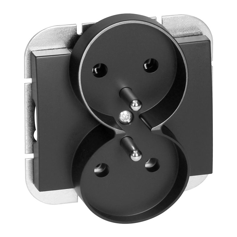 GNIAZDO PODWÓJNE P/T 2X2P+Z ONYX, 16A, 250V, PT-6OR, CZARNY ORNO GNIAZDO PODWÓJNE P/T 2X2P+Z ONYX, 16A, 250V, PT-6OR, CZARNY ORNO