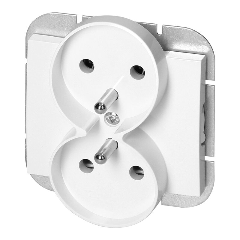 GNIAZDO PODWÓJNE P/T 2X2P+Z ONYX, 16A, 250V, PT-6OR, BIAŁY ORNO