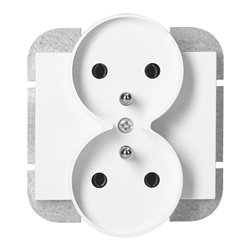 GNIAZDO PODWÓJNE P/T 2X2P+Z ONYX, 16A, 250V, PT-6OR, BIAŁY ORNO GNIAZDO PODWÓJNE P/T 2X2P+Z ONYX, 16A, 250V, PT-6OR, BIAŁY ORNO