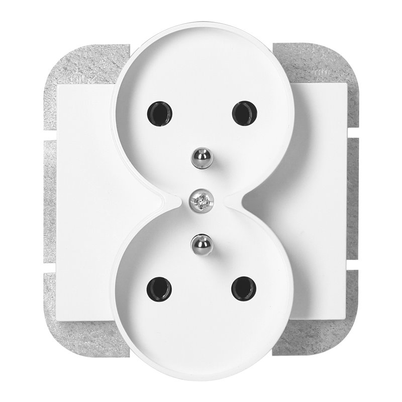 GNIAZDO PODWÓJNE P/T 2X2P+Z ONYX, 16A, 250V, PT-6OR, BIAŁY ORNO GNIAZDO PODWÓJNE P/T 2X2P+Z ONYX, 16A, 250V, PT-6OR, BIAŁY ORNO